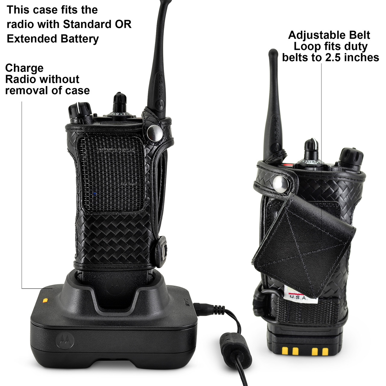 Motorola APX 8000 & APX 6000 Holder Duty Belt Clip BASKET WEAVE