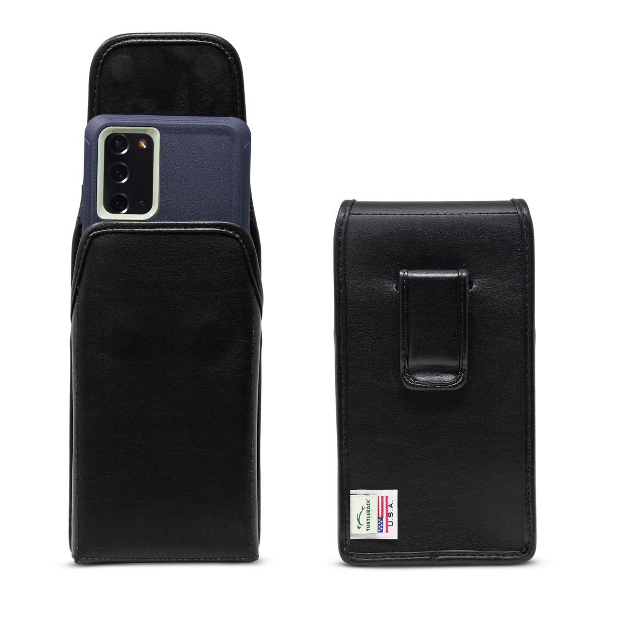 Leather cell phone shop case with belt clip