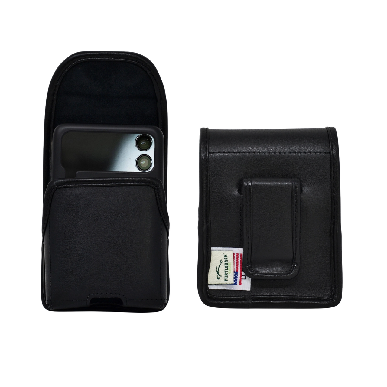 Nakedcellphone Black Hard Case Cover and Belt Clip Holster Combo for Samsung Galaxy Z Flip 3 5G