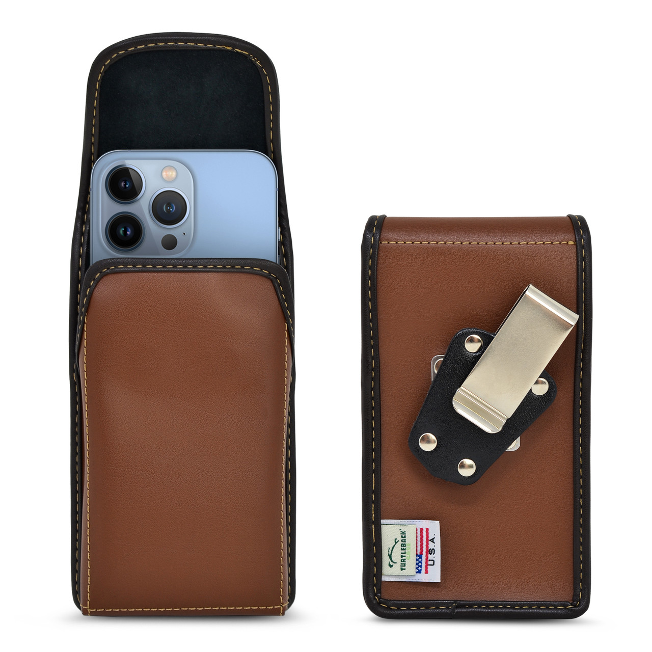 Modern Leather Case - iPhone 15 Pro Max, Brown