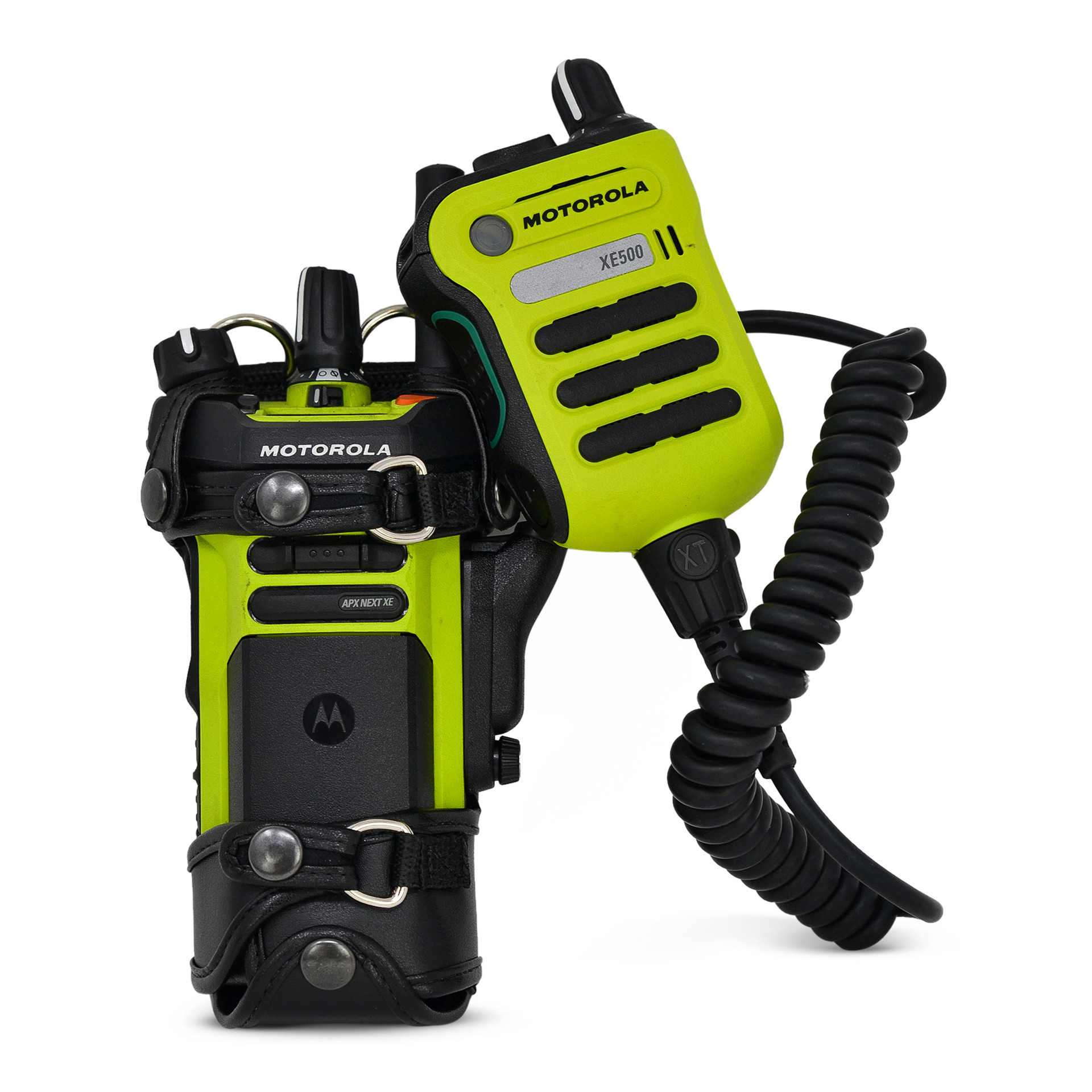 Motorola APX 900 Gürtelholster – Lederfaserstoff, Mit D-Ringen & Drehbarem Clip | Für Funkgerät, Aufladbar Im Holster