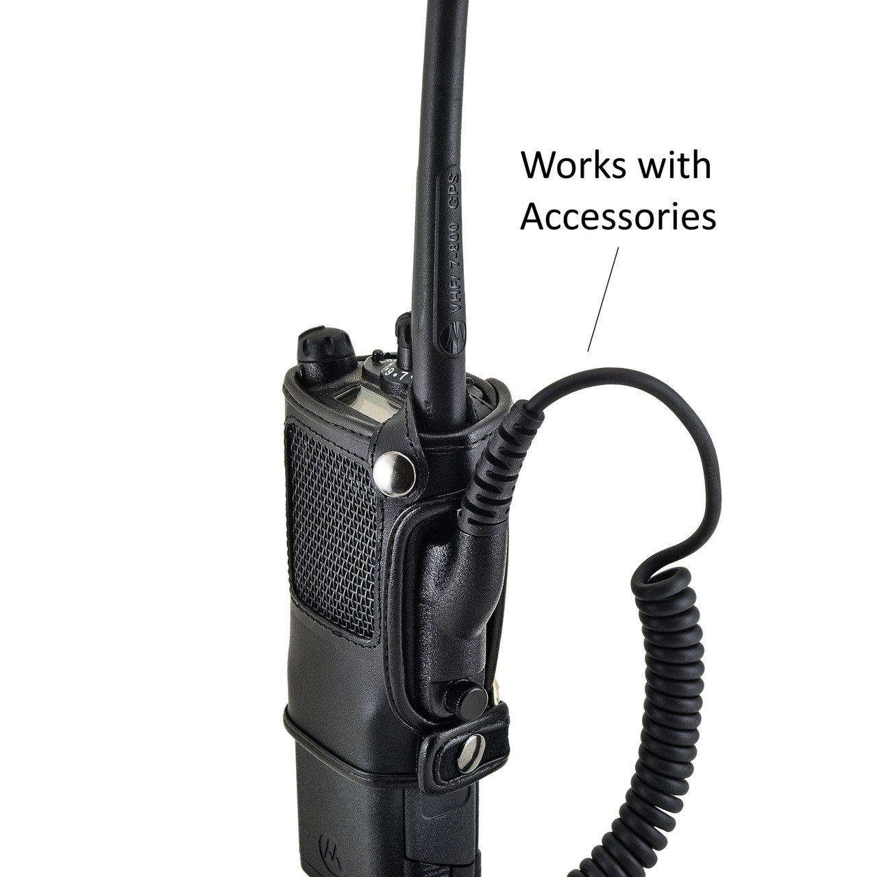 ... Motorola APX 7000 Duty Belt Carry Holder Case Black Leather Holster  with Heavy Duty Rotating Belt ...