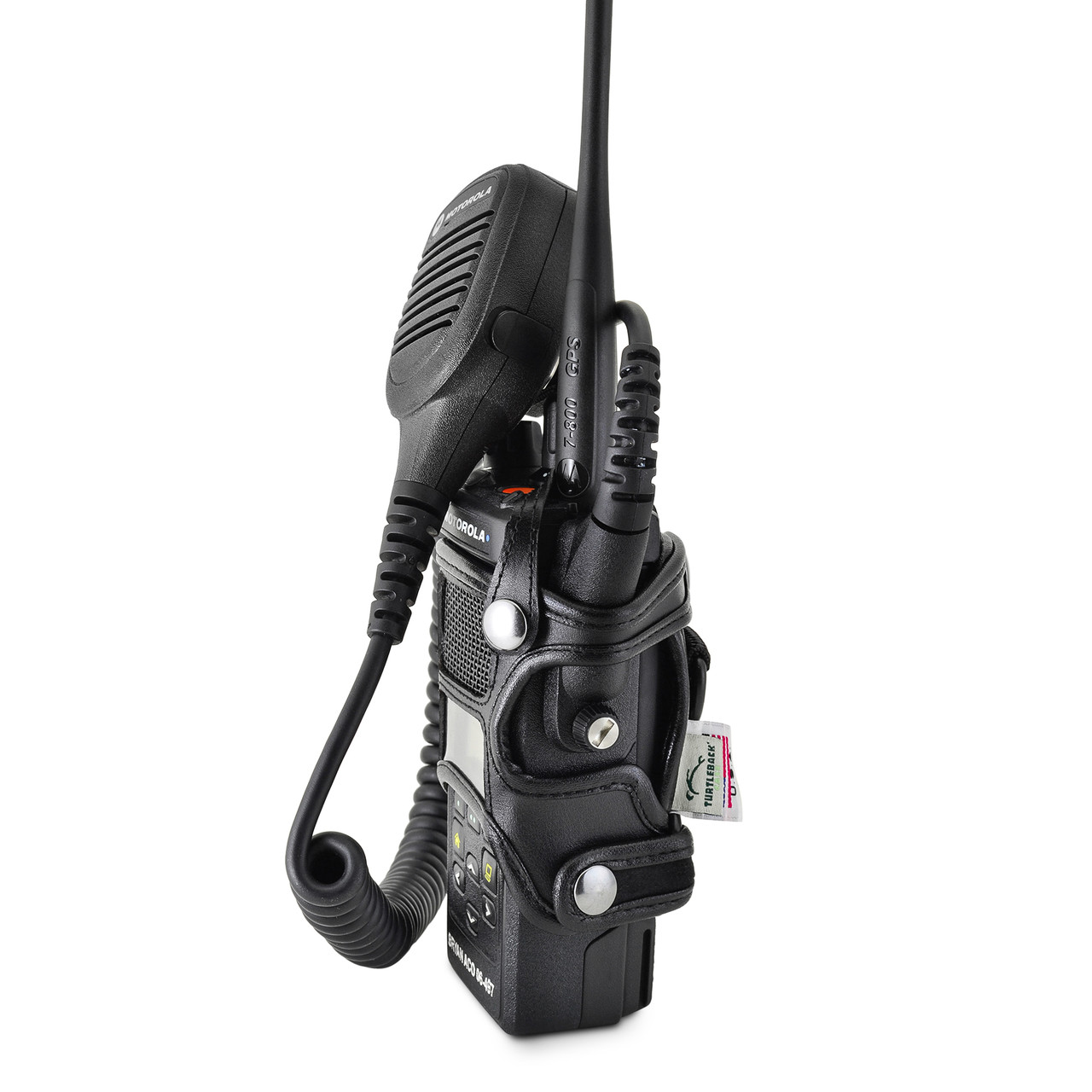 Turtleback D RING Holder APX 4000 2 Knob Two Way Radio Belt