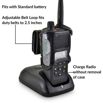 Motorola APX 4000 Holder | Single Knob | STANDARD BATTERY | Leather Fits Duty Belts