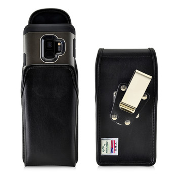Galaxy S9 & S8 Leather Vertical Holster Case Metal Belt Clip