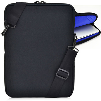 Laptop Sleeve - 13 inch Padded Water and Dirt Resistant Blue Interior Carrying Case with Strap 