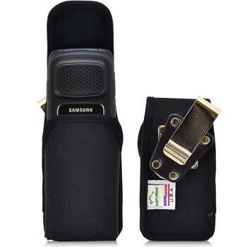 Samsung Rugby 4 Vertical Nylon Holster with Metal Belt Clip