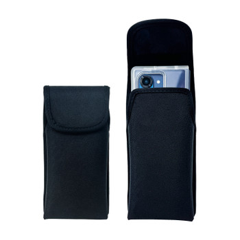 Galaxy Z Fold7 2025 with Thin Clear Style Fit Case Vertical Belt Case Black Nylon Pouch with Heavy Duty Rotating Belt Clip Galaxy Z Fold7 2025 with Thin Clear Style Fit Case Vertical Belt Case Black Nylon Pouch with Heavy Duty Rotating Belt Clip