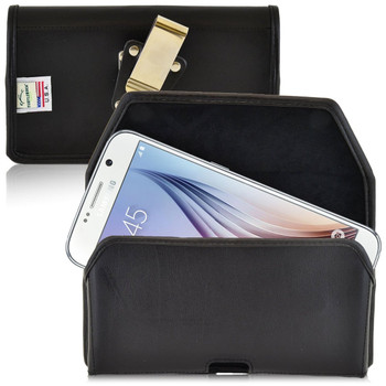 Galaxy S6 Horizontal Leather Rotating Clip Holster