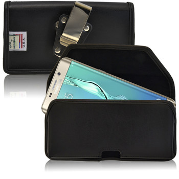 Galaxy S6 Edge Plus Leather Holster Metal Belt Clip