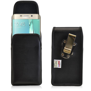 Galaxy S6 Edge Plus Vertical Leather Holster Metal Belt Clip