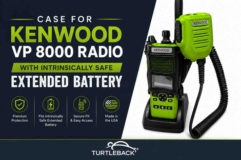 Kenwood VP8000 Holster for the Intrinsically Safe Extended Battery: Fast Battery Swaps, Rugged Protection & Premium Bonded Leather
