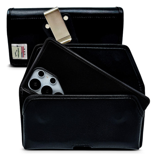 Samsung Galaxy Leather Belt Holder for S26 Ultra, S25 Ultra to S20 Ultra - Medium - Premium Heavy-Duty Belt Clip Fits Symmetry or Commuter Medium size Cases
