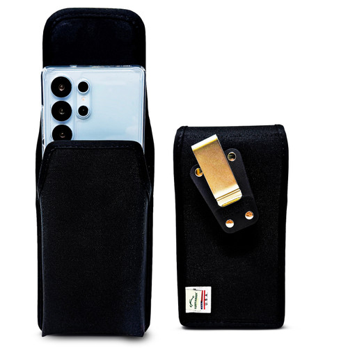 Samsung Galaxy Nylon Belt Clip for S26 Ultra, S25 Ultra to S20Ultra – Small - Black Premium Belt Holder Fits Slim Cases – Heavy Duty Belt Clip
