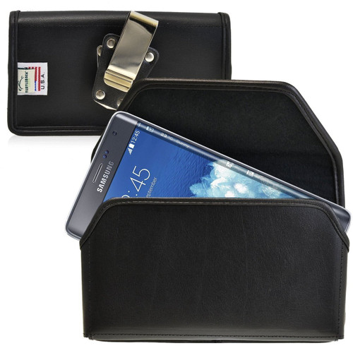 Samsung Galaxy Note Edge Horizontal Leather Holster, Metal Belt Clip