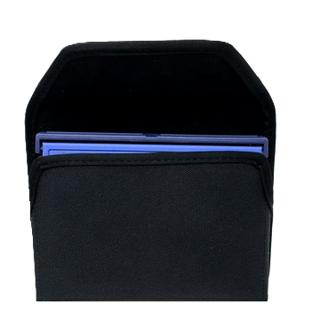 Turtleback Belt Clip for Samsung Z Fold8 -Large- Fits with Defender Bulky Style Cases, Black Nylon Horizontal Belt Holder HD Magnetic Closure Rotating Belt Clip