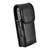 Kyocera DuraTR E4750 Phone Radio Black Leather Pouch Holster Case Heavy Duty Rotating Belt Clip, Magnetic Flap