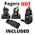 Unication G1 Voice Pager Fire Pager Radio Phone, Black Leather Holster Case with Metal Ratcheting Removable Belt Clip