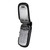 ATT ZTE Z223 Flip Phone Black LEATHER Fitted Phone Belt Case Metal Ratcheting Removable Belt Clip