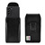 S21 FE Vertical Black Belt Case with Flush Leather Covered Metal Belt Clip, Black Leather Pouch