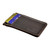 Front Pocket Wallet ID Window Minimalist Slim Card Holder with RFID Blocking Thin Genuine BROWN Leather