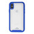 Tough Defense Drop Tested Case for Apple iPhone X + XS 5.8 Inch, Military Grade, Anti-Scratch Ultra Clear Back, Blue Sides