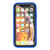 Tough Defense Drop Tested Case for Apple iPhone X + XS 5.8 Inch, Military Grade, Anti-Scratch Ultra Clear Back, Blue Sides