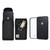 Hybrid Case Combo for iPhone 11 6.1, Clear/Black Case + Vertical Nylon Pouch, Metal Clip