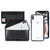 Hybrid Case Combo for iPhone XS Max, Clear/Black Case + Horizontal Leather Pouch and Clip