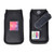 Alcatel GO FLIP 3 4052W & SMARTFLIP 4052R Black LEATHER Flip Phone Fitted Case Removable Belt Clip