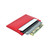 Thin Front Pocket Wallet RFID Blocking Red Leather