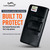 iPhone 18 Pro / 17 Pro Belt Holder  -Small- Premium Black Leather Horizontal Belt Holster with Magnetic Closure Fits Slim Cases, Belt Loops Leather Wrapped Clip