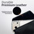 iPhone 18 Pro / 17 Pro Belt Holder  -Small- Premium Black Leather Horizontal Belt Holster with Magnetic Closure Fits Slim Cases, Belt Loops Leather Wrapped Clip