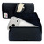 iPhone 17Pro and 17Air -Small- Fits w/ Slim MagSafe Style Cases - Premium Black Nylon, Horizontal Belt Holder, Magnetic Closure, HD Rotating Belt Clip