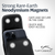 iPhone 17Pro and 17Air -Small- Fits w/ Slim MagSafe Style Cases - Premium Black Leather, Vertical Belt Holder, Magnetic Closure, HD Rotating Belt Clip