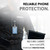 iPhone 18 ProMax / 17 ProMax Belt Clip -Small- Fits Slim Style Cases, Premium Black Leather, Horizontal Belt Holder, Magnetic Closure Rotating Clip