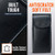 iPhone 17 ProMax, 17 Plus -Small- Fits w/ Slim MagSafe Style Cases, Premium Black Leather, Vertical Belt Holder, Magnetic Closure HD Rotating Belt Clip