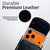 iPhone 18 ProMax / 17 ProMax Belt Clip -Small- Fits Slim Style Cases Premium Black Leather Vertical Belt Holder Magnetic Closure Rotating Belt Clip