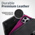 iPhone 17Pro and 17Air -Large- Fits w/ Defender Bulky Style Cases, Premium Black Leather, Horizontal Case, Magnetic Closure Leather Wrapped Belt Clip