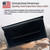 iPhone 18 Pro / 17 Pro Belt Holder -Large- Premium Black Leather Horizontal Belt Loop Magnetic Closure Fits Defender Bulky Cases Belt Loops Leather Wrapped Clip