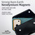 iPhone 18 Pro / 17 Pro Belt Holder -Large- Premium Black Leather Horizontal Belt Loop Magnetic Closure Fits Defender Bulky Cases Belt Loops Leather Wrapped Clip