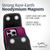 iPhone 17Pro and 17Air -Large- Fits w/ Defender Bulky Style Cases, Premium Black Leather Vertical Holster, Magnetic Closure Leather Wrapped Belt Clip