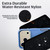 iPhone 18 Pro / 17 Pro Belt Clip -Medium- Premium Black Nylon Horizontal Belt Holder with Magnetic Closure, Fits Shockproof Commuter Cases, HD Rotating Clip