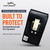 iPhone 18 Pro / 17 Pro Belt Clip -Medium- Premium Black Leather Vertical Belt Holder with Magnetic Closure, Fits Shockproof Commuter Cases, HD Rotating Clip