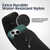 iPhone 17Pro and 17Air -Medium- Fits w/ Shockproof Commuter Style Cases - Premium Black Nylon, Vertical Belt Holder, Magnetic Closure, HD Rotating Clip