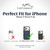 iPhone 17Pro and 17Air -Medium- Fits w/ Shockproof Commuter Style Cases - Premium Black Nylon, Vertical Belt Holder, Magnetic Closure, HD Rotating Clip