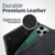 iPhone 17 ProMax, 17 Plus -Medium- Fits w/ Shockproof Commuter Style Cases, Premium Black Leather Horizontal Case Magnetic Closure Leather Wrapped Clip