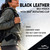 iPhone 18 ProMax / 17 ProMax Belt Holder -Medium- Premium Black Leather Horizontal Holster with Magnetic Closure, Fits Commuter Cases, Secure Wrapped Clip