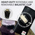 iPhone 18 ProMax / 17 ProMax Belt Clip -Medium- Premium Black Leather Horizontal Belt Holder with Magnetic Closure Fits Shockproof Commuter Cases, Rotating Clip