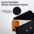 iPhone 18 ProMax / 17 ProMax Belt Clip -Medium- Premium Black Nylon Horizontal Belt Holder with Magnetic Closure, Fits Shockproof Commuter Cases, Rotating Clip
